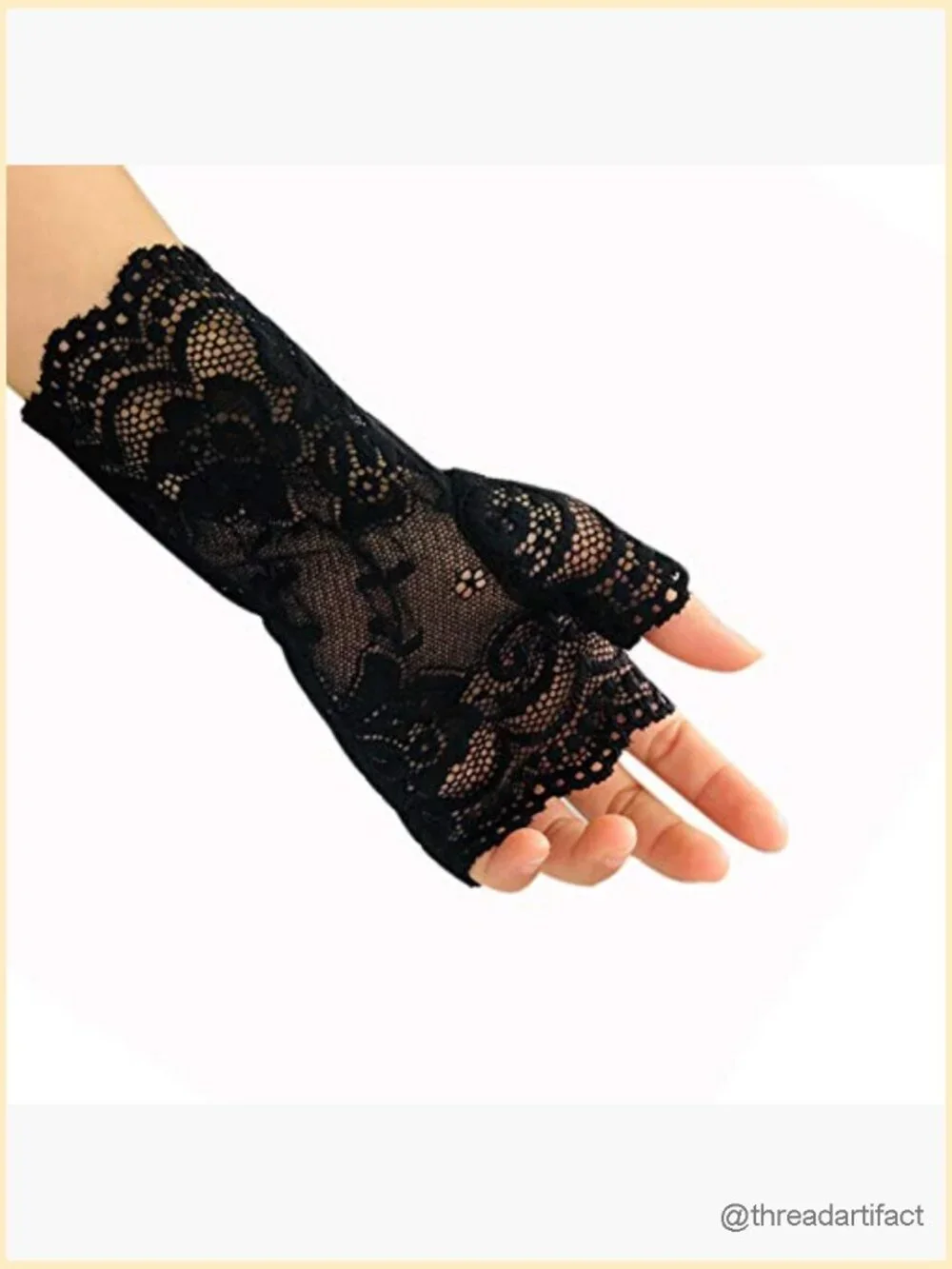 Short Lace Gloves Fingerless Bridal Wrist Gloves Opera Evening Wedding Tea